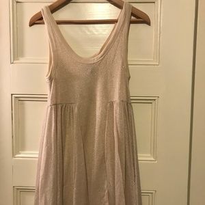 Beige Sparkly Free People Dress